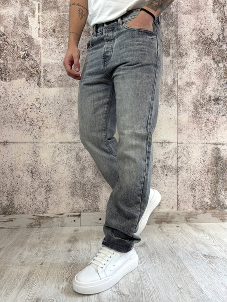Jeans Straight Fit grigio chiaro