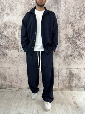 Completo blu militare camicia/pantalone