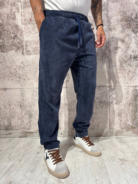 Pantalaccio velluto costine blu art. P66