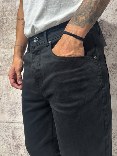 Jeans nero Carrot fit P12