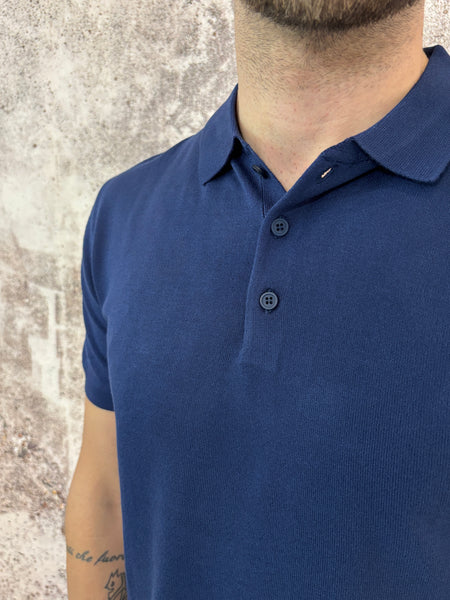 Polo in maglia m/m blu