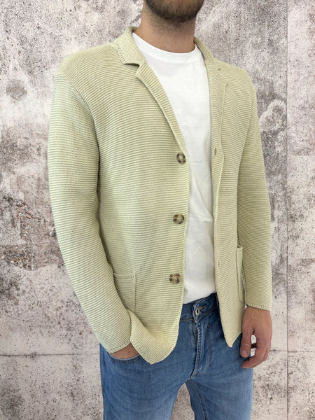 Giacca in maglia beige