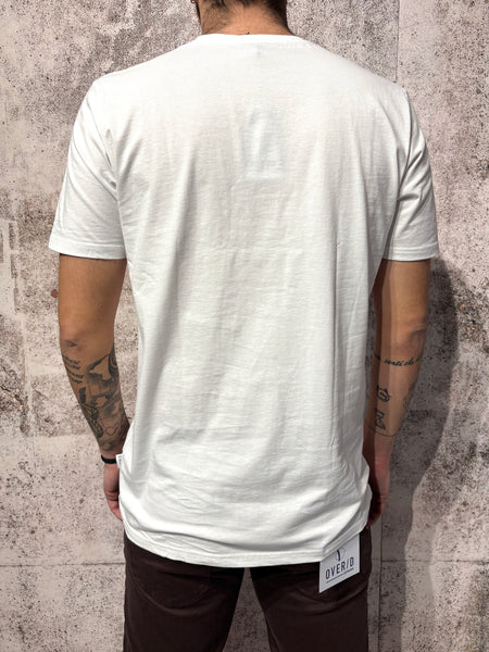 T-Shirt bianca stampa monkey applicata