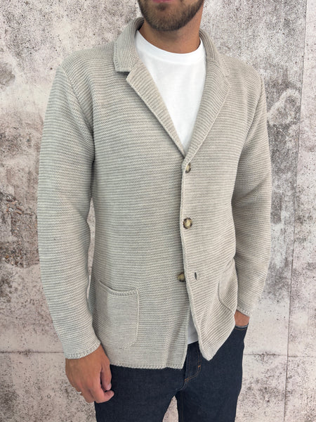 Giacca in maglia beige