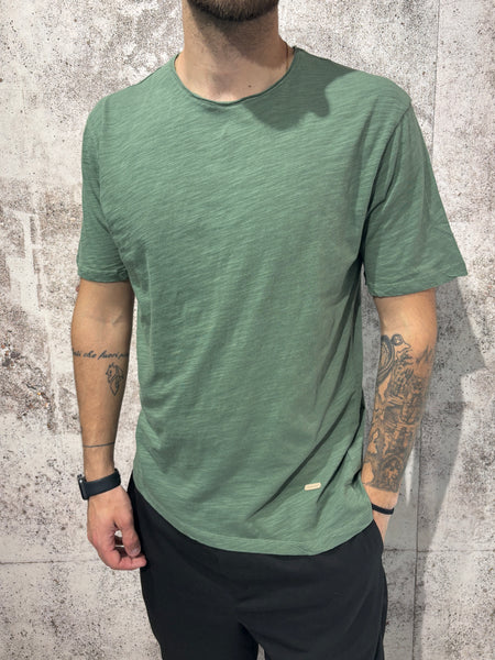 T-Shirt verde fiammata