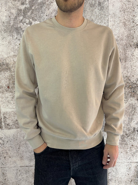 Felpa girocollo beige