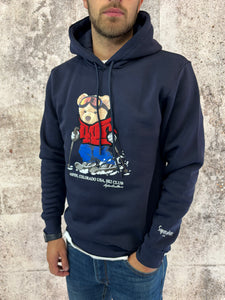 Felpa cappuccio blu Aspen