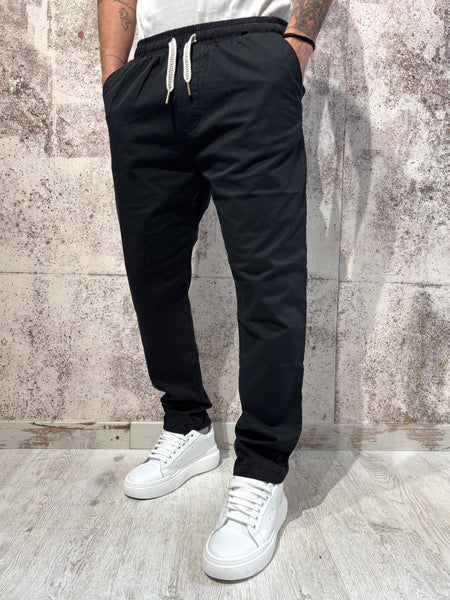 Black cotton trousers