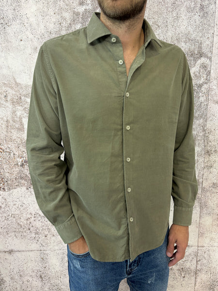Camicia velluto militare micro costine