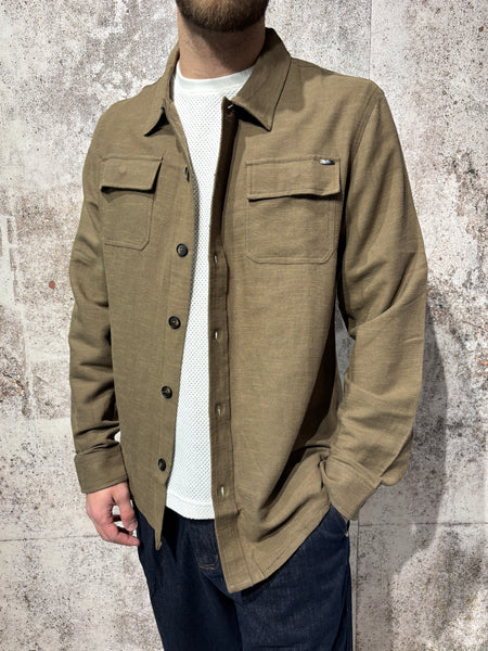 Camicia overshirt ramie' brown