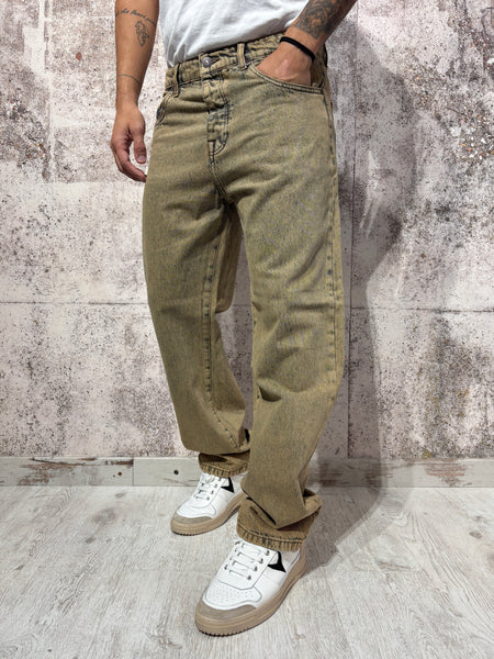 Jeans straight fit cammello vintage