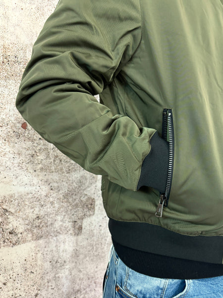 Giacca bomber verde militare