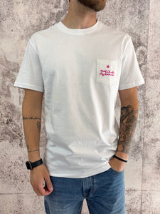 T-Shirt bianca taschino e ricamo F**K