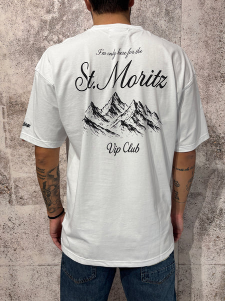 T-Shirt bianca St Moritz vip club