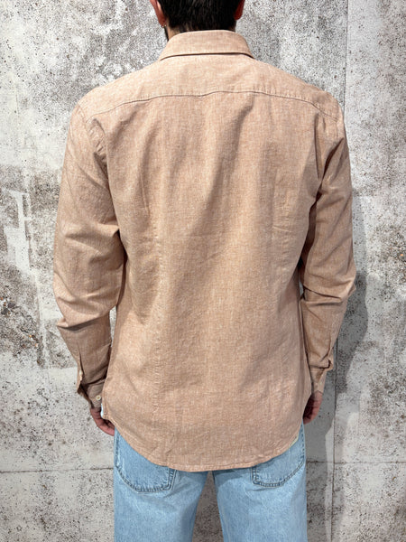 Linen/Cotton shirt cacao