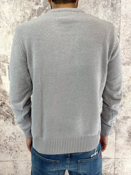 Maglione ciniglia grigio