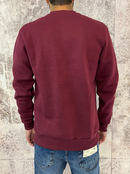 Felpa girocollo bordeaux New York