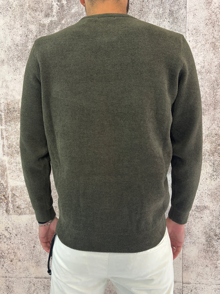 Maglione girocollo verdone spugna