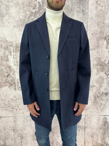 Cappotto foderato blu navy