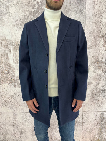 Cappotto foderato blu navy