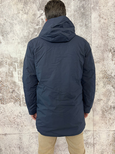Giubbotto parka lungo col. Blu