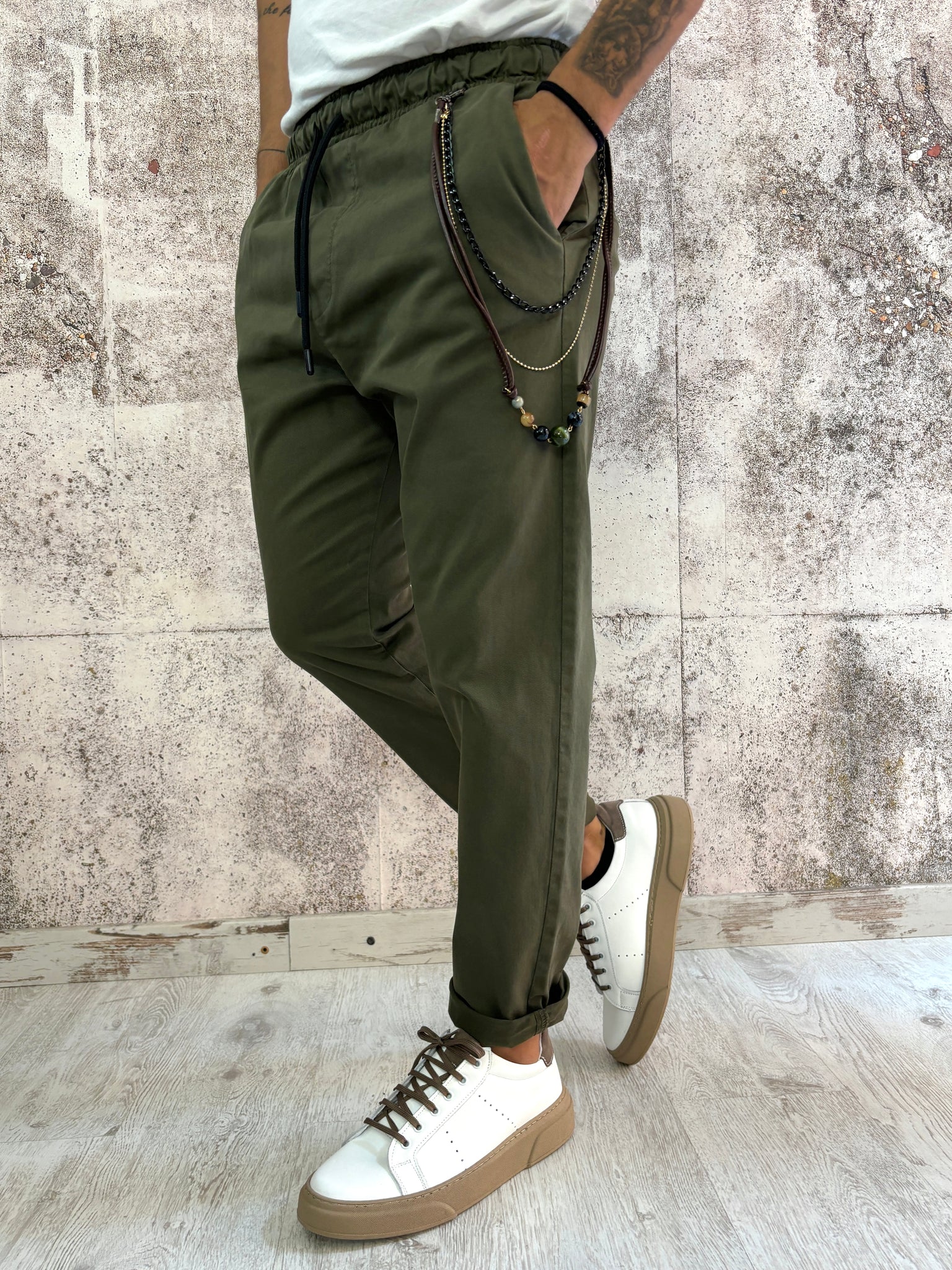 Pantalaccio militare tessuto jeans