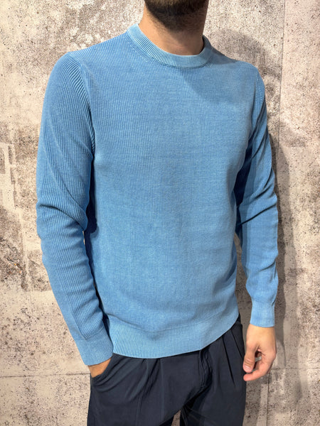 Maglioncino costine azzurro