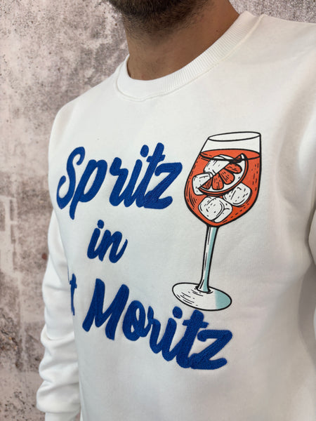 Felpa bianca Spritz in St Moritz