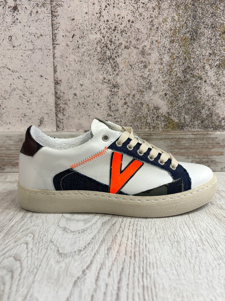 Sneakers Pablito logo arancio fluo