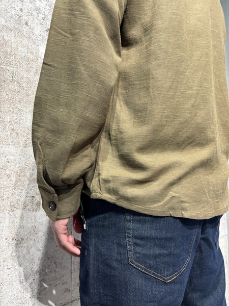 Camicia overshirt ramie' brown