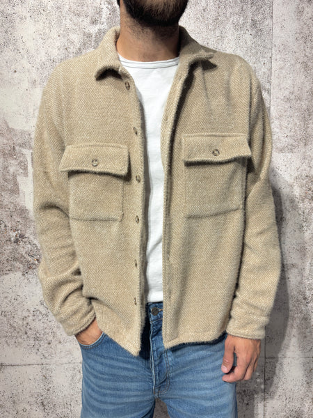 Giacca overshirt Teddy cammello