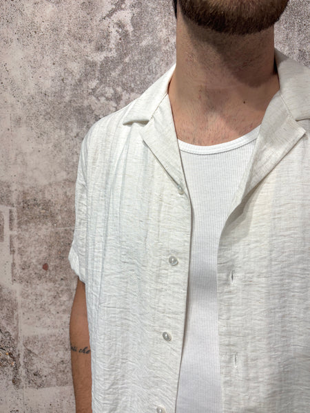 Camicia m/m naturale misto lino