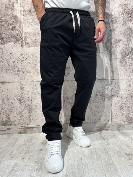 Black cotton trousers