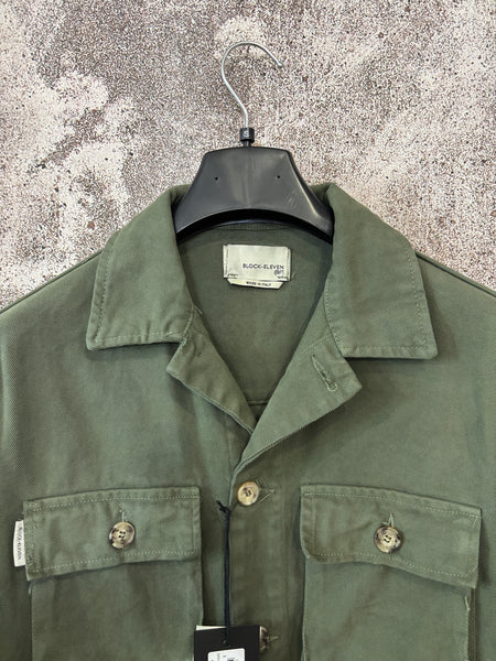 Giacca sahariana militare con patch e stampa retro