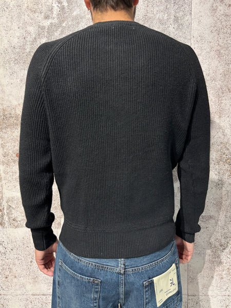 Maglione girocollo raglan nero art. GL35230