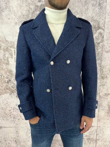 Cappotto peacot blu