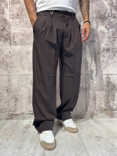 Pantalone palazzo cioccolato