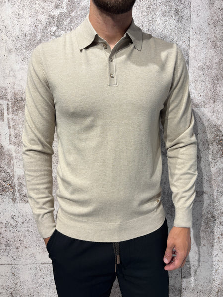 Polo beige m/l in maglia art. GL508
