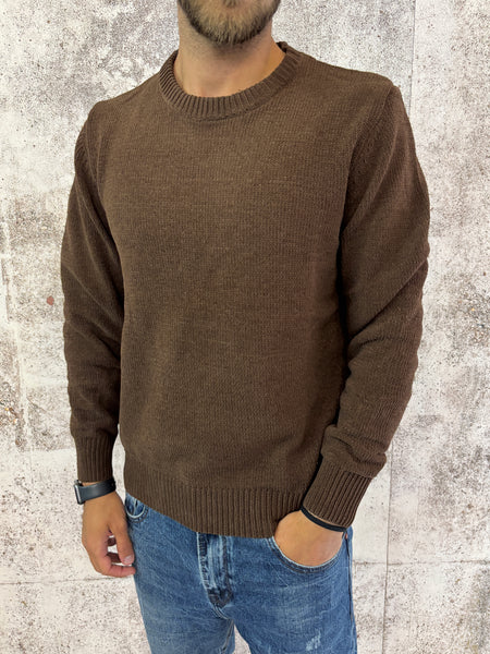 Maglione ciniglia moro
