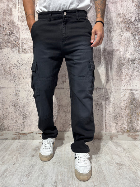 Pantalone cargo nero P14