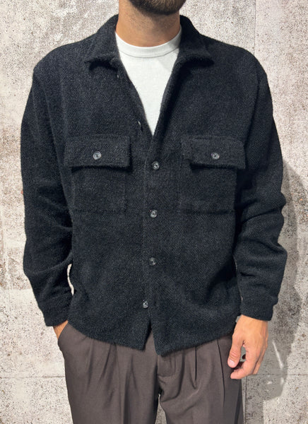 Giacca overshirt Teddy nera