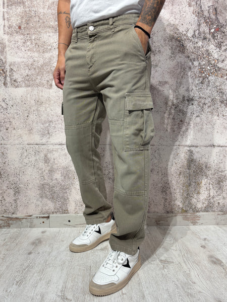 Pantalone cargo beige P14