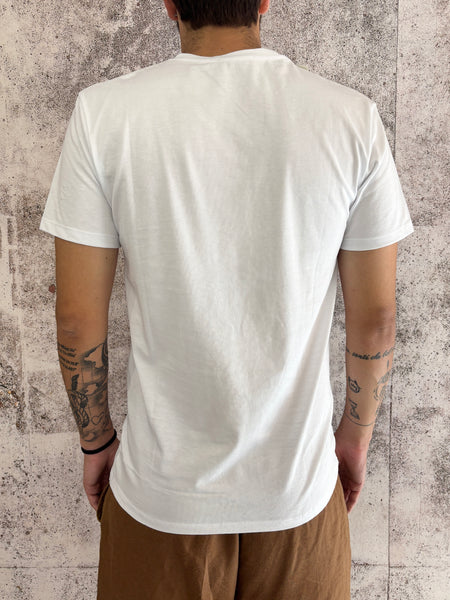 T-Shirt bianca Mare sole e Spritz