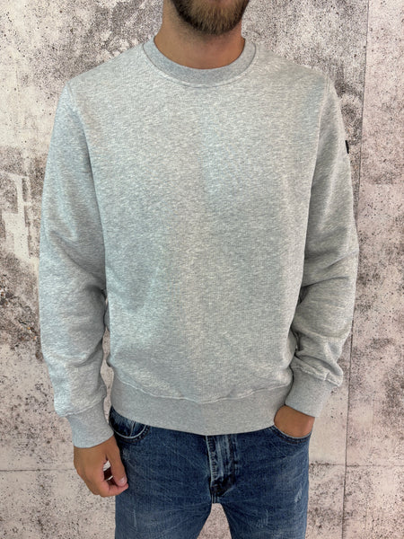 Felpa girocollo basic grigia