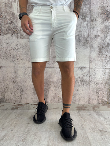 Bermuda chino cotone bianco