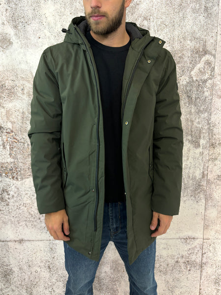 Parka tessuto tecnico verde Militare