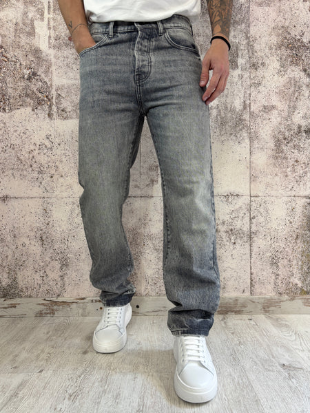 Jeans Straight Fit grigio chiaro