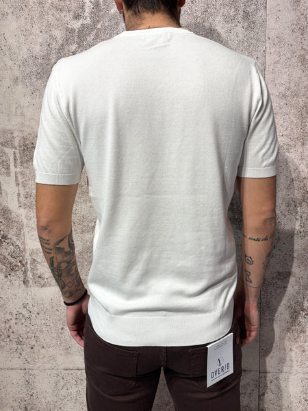 T-Shirt in maglia m/m bianca