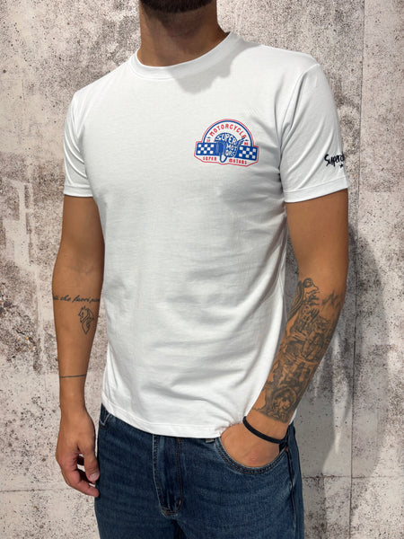 T-Shirt bianca Motorcycle