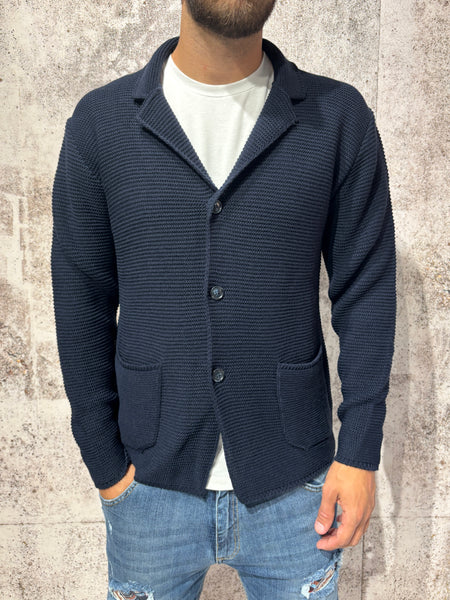 Giacca cardigan blu art.M28